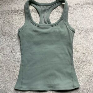 Alo Yoga Rubbed Mint Green Racerback Top Small
